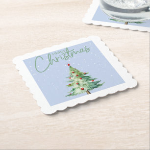 Porta-copo De Papel Pousa de Natal Azul