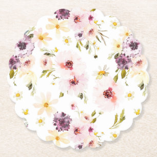Porta-copo De Papel Pousadeiras Florais Vintage – Decoração de Mesa El