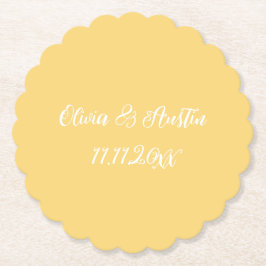 Porta-copo De Papel Praia costeira amarela