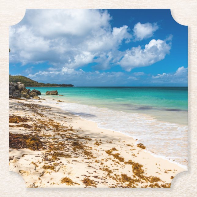Porta-copo De Papel praia de Anse Canot em Marie-Galante (Frente)