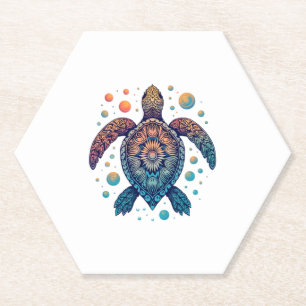 Porta-copo De Papel Praia de Férias Hawaii Sea Turtle Tie-Dye Hawaii