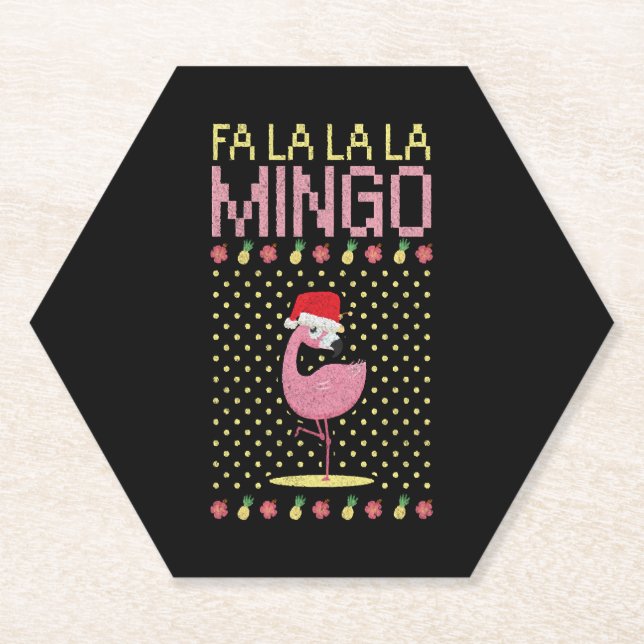 Porta-copo De Papel Presente de bico rosa Flamingo (Frente)