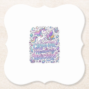 Porta-copo De Papel Presente de Unicórnio de Cura de Cristal Vector D