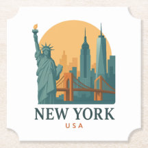 Presente de Viagem Minimalista Vintage Nova York