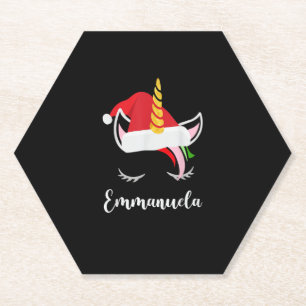 Porta-copo De Papel Presente do Nome Emmanuela - Camiseta Emmanuela Un