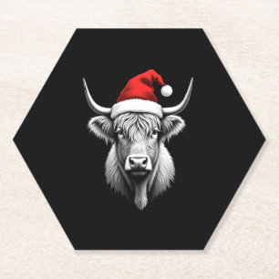 Porta-copo De Papel Presentes de Natal da Vaca Highland de Bebê Fofo S