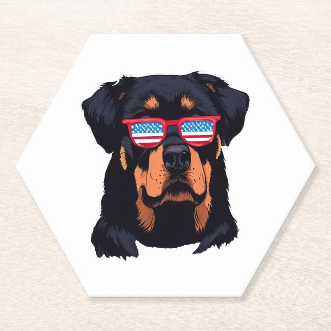 Porta-copo De Papel Presentes do Rottweiler (Frente)