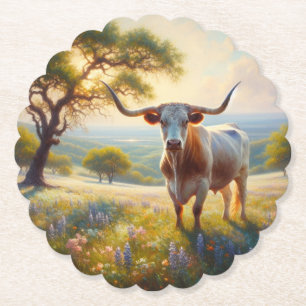 Porta-copo De Papel Primavera do Texas longhorn