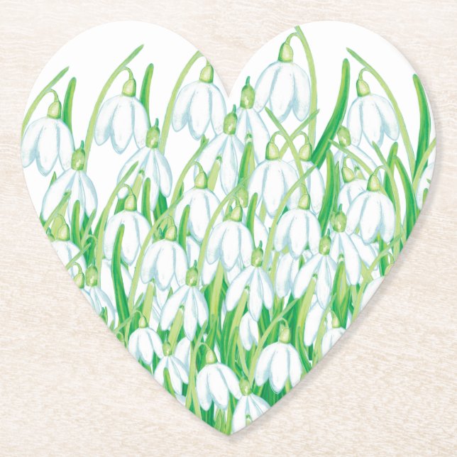 Porta-copo De Papel Primavera Snowdrops (Frente)