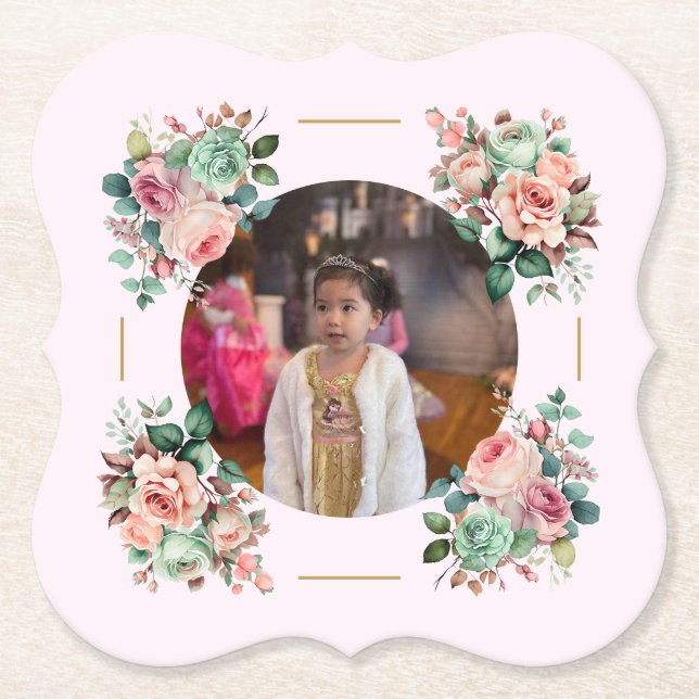 Porta-copo De Papel Princesa Garden Tea Party Birthday (Frente)