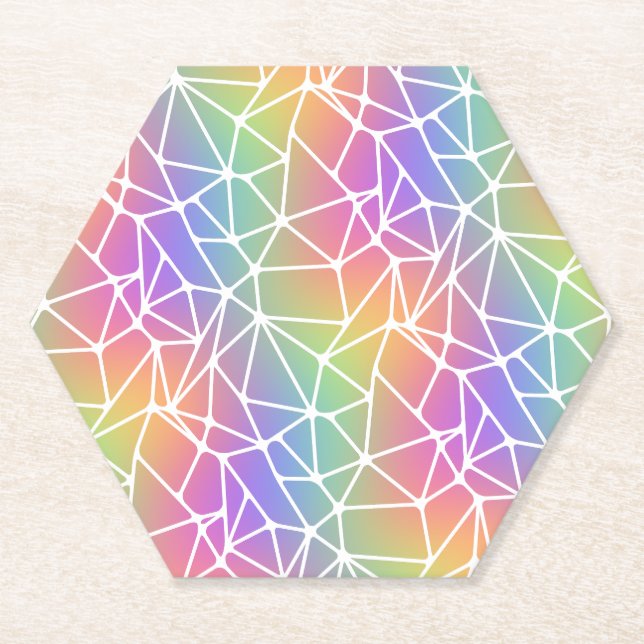 Porta-copo De Papel prisma sinapse net - teia arco-íris : (Frente)