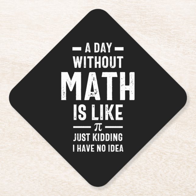 Porta-copo De Papel Professora de Matemática Nerdy PI Física Matemátic (Frente)