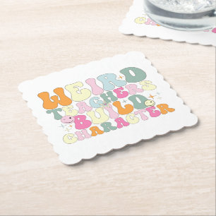 Porta-copo De Papel Professores Estranhos Construem Ensino de Personag