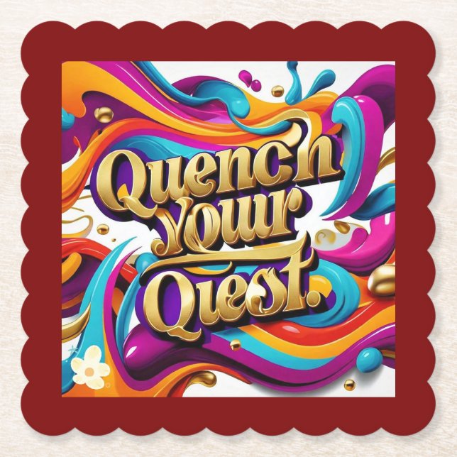 Porta-copo De Papel "prosperar na incerteza" (Frente)