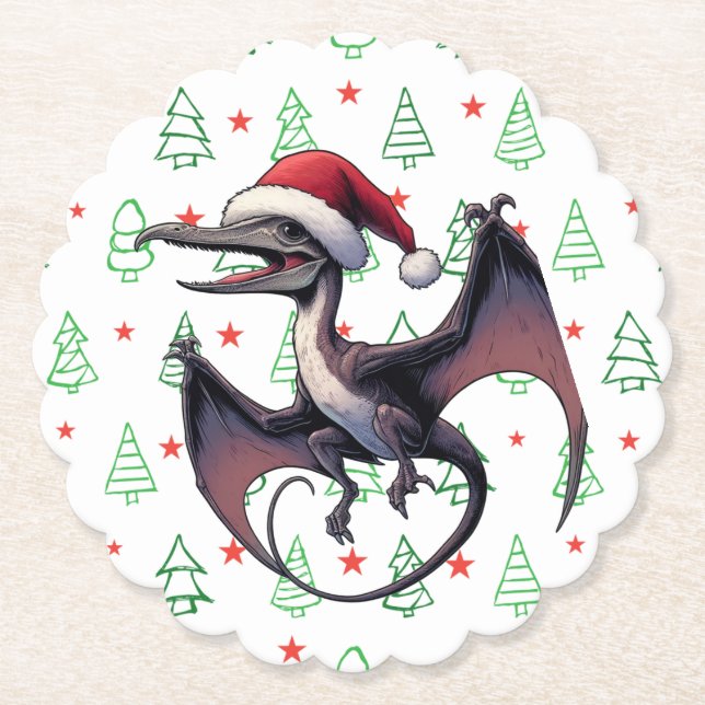 Porta-copo De Papel Pterodactyl de Natal (Frente)