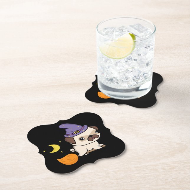 Porta-copo De Papel Puggy Witch Coasters #2 (Insitu)
