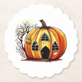 Porta-copo De Papel Pumpkin House