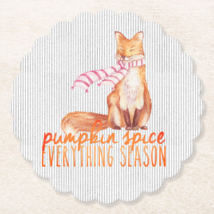 Porta-copo De Papel Pumpkin Spice Season Sitting Fox