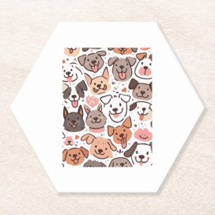 Porta-copo De Papel Puppies Felizes e Cutes Padrão 1