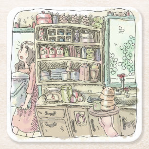 Porta-copo De Papel Quadrado さ な じ 食 器 棚 の あ る い  台   所  む で  、  ン    ク   の  em