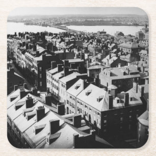 Porta-copo De Papel Quadrado 1859: A cidade de Boston, Massachusetts
