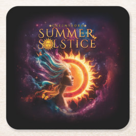 Porta-copo De Papel Quadrado 2025 Festival de Solstício de Verão de Greensboro