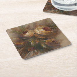 Porta-copo De Papel Quadrado 315 Rosas op3