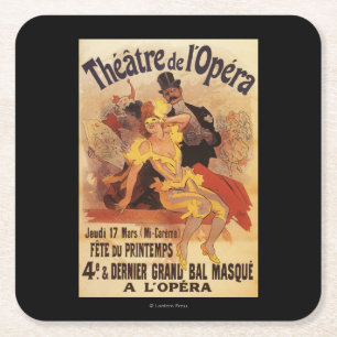 Porta-copo De Papel Quadrado 4o Bola mascarada no teatro de l'Opera