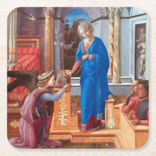 Porta-copo De Papel Quadrado A Anunciação, Filippo Lippi, 1440
