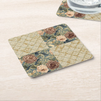 Porta-copo De Papel Quadrado A Beautiful Combination of Floral and Motif Patter