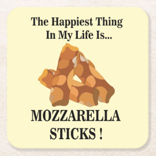 Porta-copo De Papel Quadrado A Coisa Mais Feliz Da Minha Vida É Mozzarella Stic