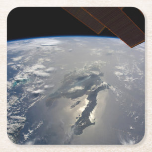 Porta-copo De Papel Quadrado A Ilha De Hispaniola Com Sunglin