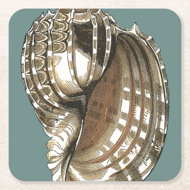 Porta-copo De Papel Quadrado A Joia do Oceano (Frente)