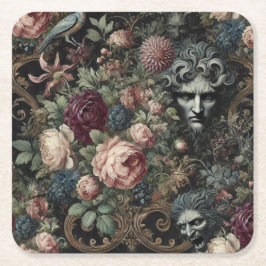 Porta-copo De Papel Quadrado 🩸 A Letter to Lunacy – Gothic Victorian