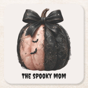 Porta-copo De Papel Quadrado A Mãozinha Mama de Halloween Pumpkin