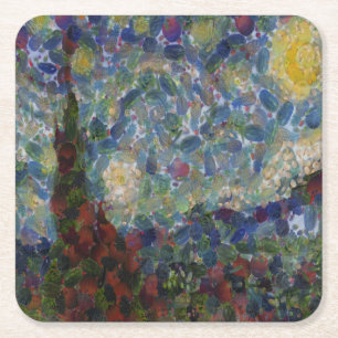 Porta-copo De Papel Quadrado A Noite Gourdy Starry Fine Art Spoof