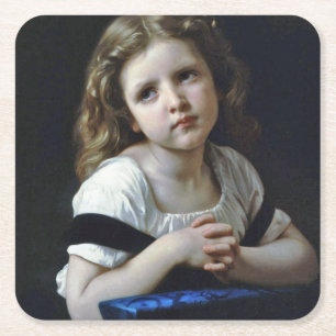 Porta-copo De Papel Quadrado A Oração, Bouguereau