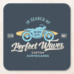 Porta-copo De Papel Quadrado À procura do poster perfeito das ondas