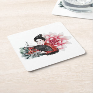 Porta-copo De Papel Quadrado A Série Okinawa Design 36