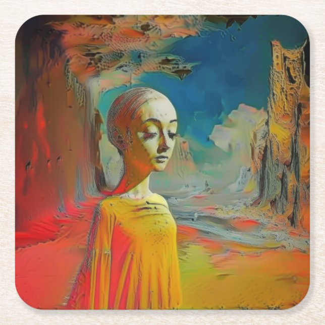 Porta-copo De Papel Quadrado A surreal de tudo (Frente)