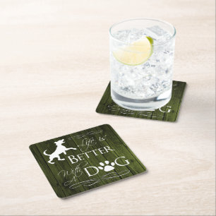 Porta-copo De Papel Quadrado A vida é melhor com uma Porta copos de Livro de C