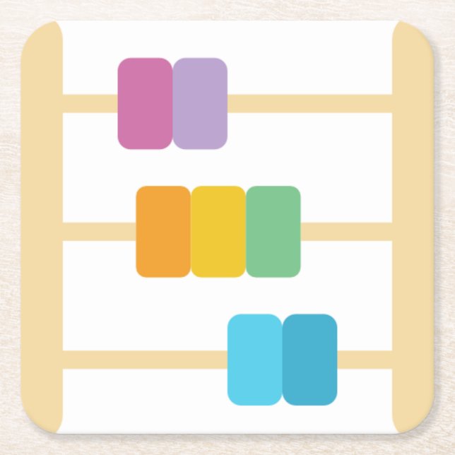 Porta-copo De Papel Quadrado abacus (Frente)