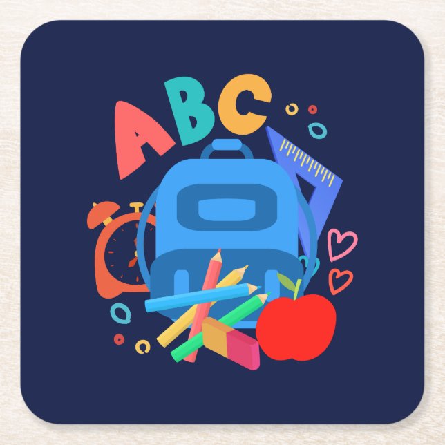 PORTA-COPO DE PAPEL QUADRADO ABC (Frente)