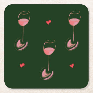 Porta-copo De Papel Quadrado Abeberam de papel para amantes de vinho