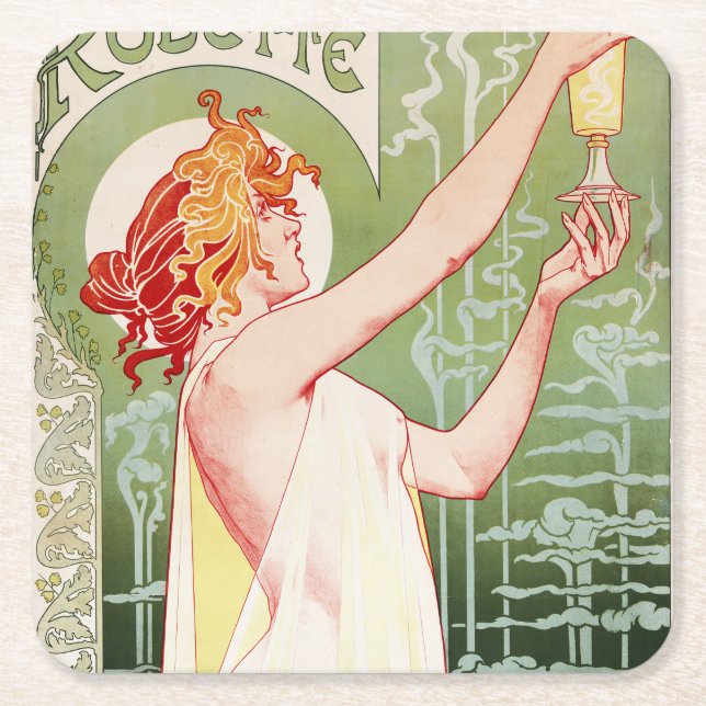 Porta-copo De Papel Quadrado Absinthe Robette (Frente)