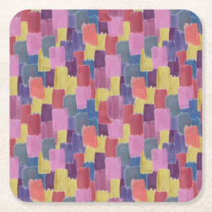 Porta-copo De Papel Quadrado Abstrato d watercolor: plano de fundo de abertura