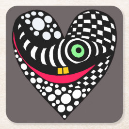 Porta-copo De Papel Quadrado Abstrato de cinza