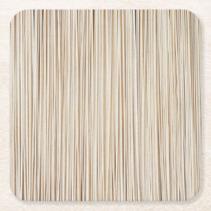 Porta-copo De Papel Quadrado Abstrato de linhas castanho-brancas design