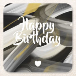 Porta-copo De Papel Quadrado Abstrato do Porta copos Trend Interior Decore Pret