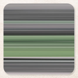 Porta-copo De Papel Quadrado Abstrato nº 1: Verde-oliva e cinza